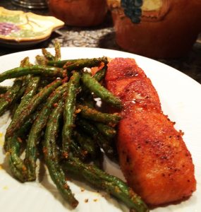 Salmon with Roasted Green Beans