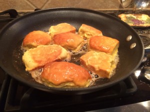 Almond Croissant French Toast with Bacon Candy