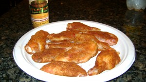 chicken wing with rub raw